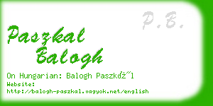 paszkal balogh business card